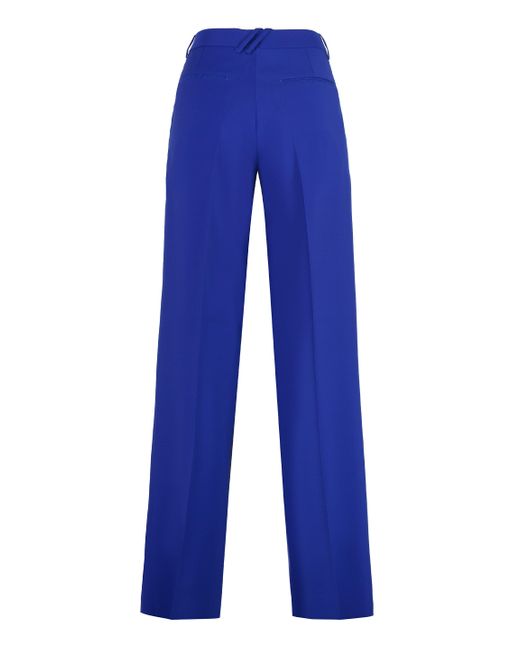Burberry Blue Virgin Wool Tailored Trousers