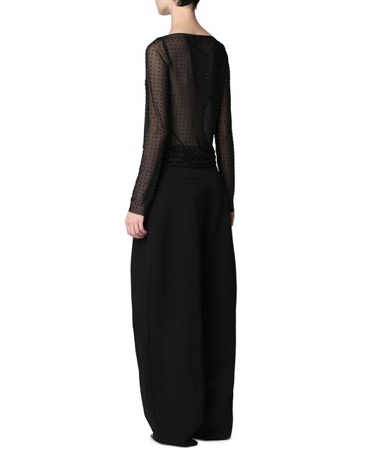 Pinko Black Rouen Long-Sleeve Top