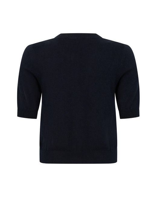 Lisa Yang Blue Short Sleeve Cardigan