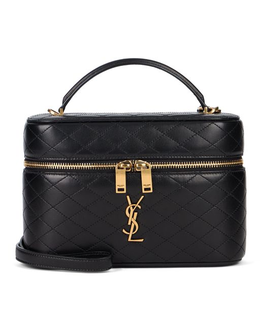 Saint Laurent Black Large Leather Shoulder Bag Gaby Vanity