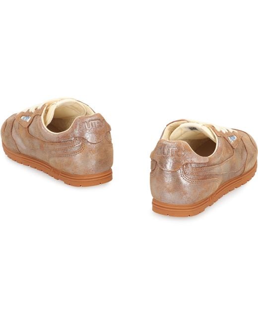 Autry Brown Windspin Low-Top Sneakers