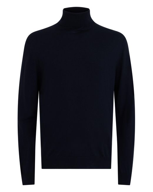 Slowear Blue High-Neck Turtleneck Sweater for men