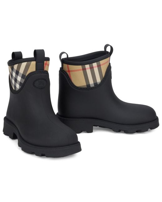Burberry Black Rubber Boots