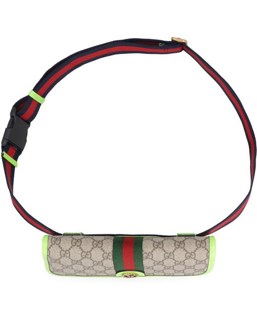 Gucci Green Mini Gg Supreme Fabric Belt Handbag for men