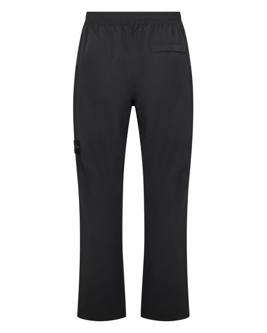 Stone Island Black Sport Pants With Zipper for men