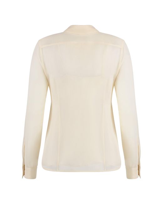 Max Mara White Vongola Silk Shirt