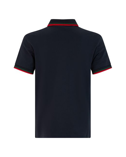 Gucci Black Web Band Polo Shirt for men