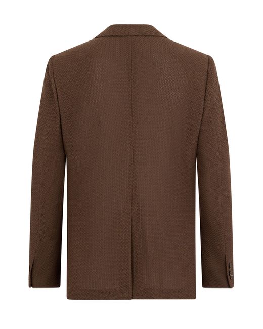 Dolce & Gabbana Brown Cotton Blazer for men