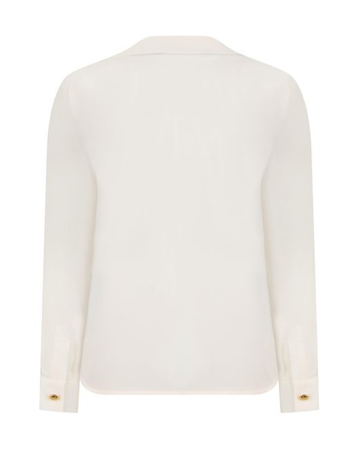 Max Mara White Long Sleeve Polo