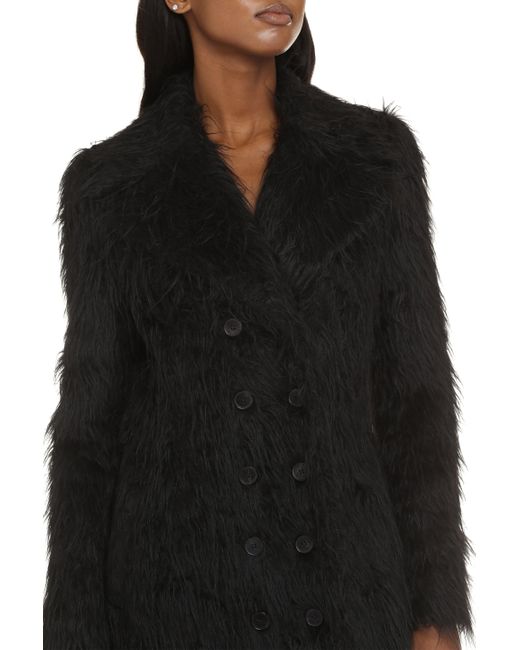 Rabanne Alpaca Fur Coat in Black Lyst