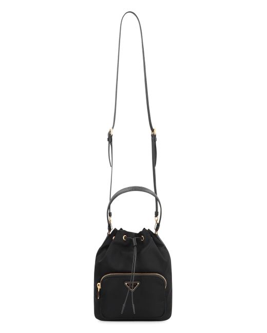 Borsa a secchiello Duet di Prada in Black