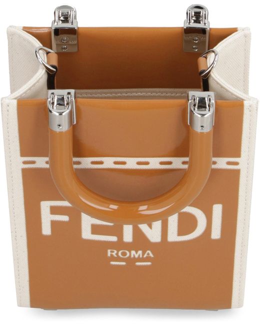 Borsa Mini Sunshine di Fendi in Brown