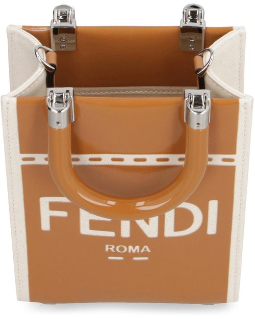 Fendi Brown Mini Sunshine Handbag