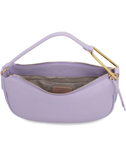 Coccinelle Purple Priscilla Leather Shoulder Bag