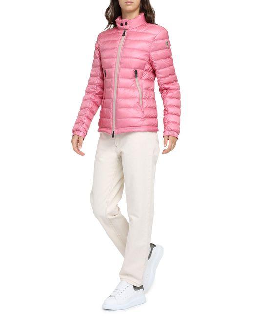 Moncler Pink Walibi Full Zip Down Jacket