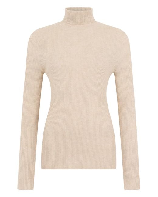 Fabiana Filippi Natural Inspired Cashmere & Silk Turtleneck Sweater For