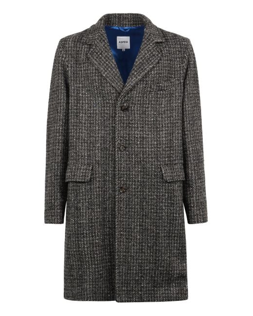 Cappotto in misto lana di Aspesi in Gray da Uomo