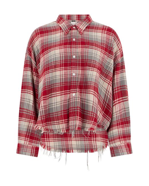 R13 Red Checked Cotton Shirt