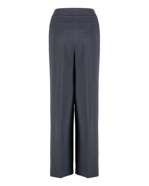 Peserico Blue Rayon Trousers