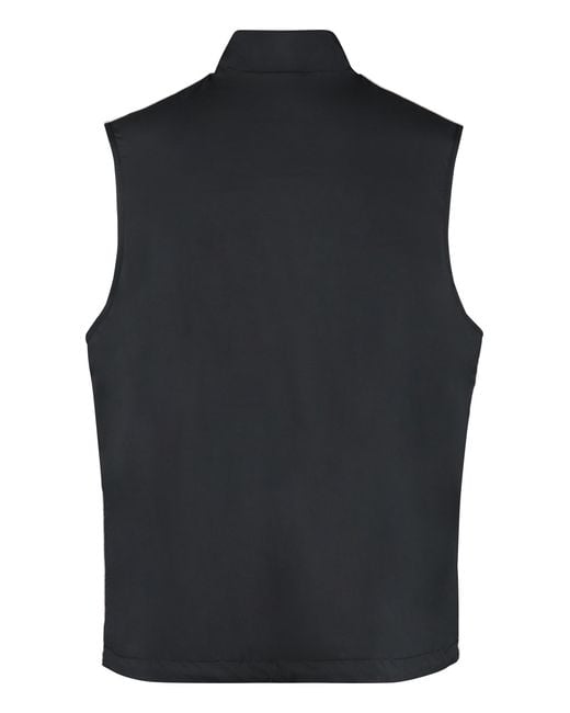 Palm Angels Black Technical Fabric Jacket for men