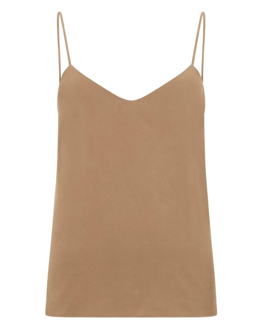 Max Mara Natural Silk Top With Thin Straps