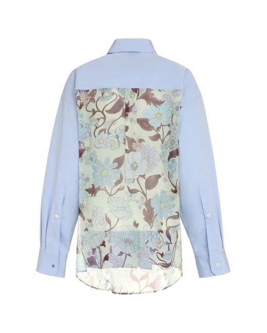 Stella McCartney Blue Oversized Shirt Shirts Light
