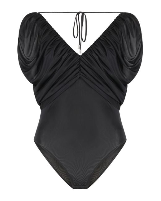 Pinko Black Beccafico Nylon Bodysuit