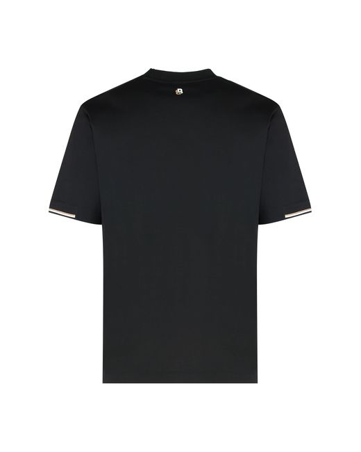 Boss Black Cotton Crew-Neck T-Shirt for men