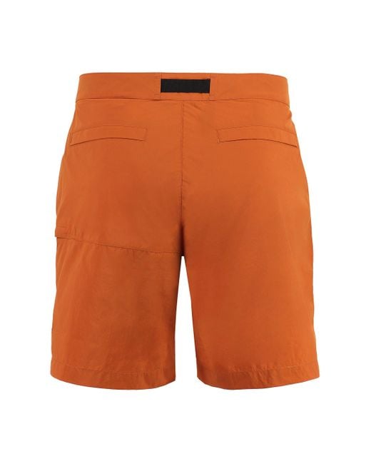 K-Way Orange Taprinne Nylon Bermuda Shorts for men