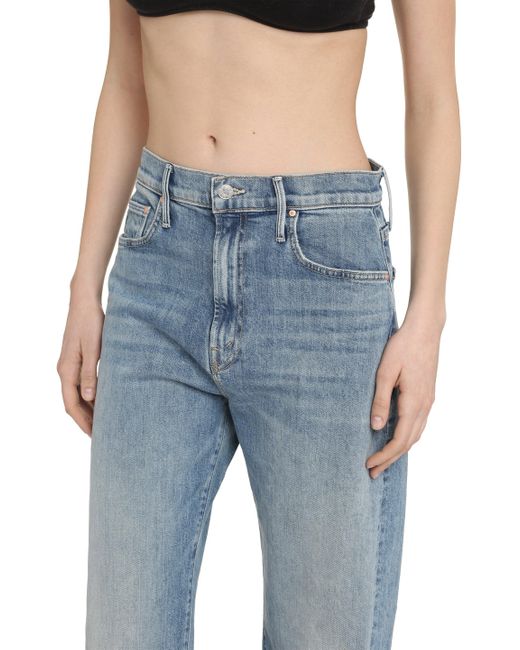 Cropped jeans The Ditcher Hover di Mother in Blue