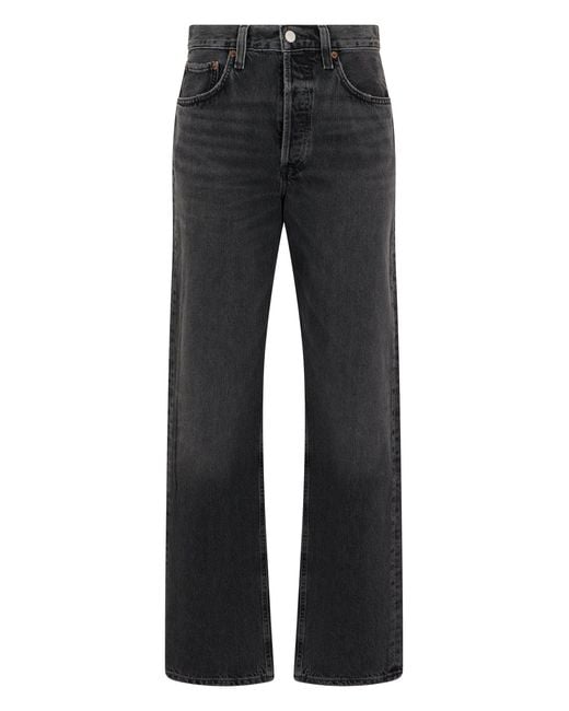 Agolde Black Straight Jeans
