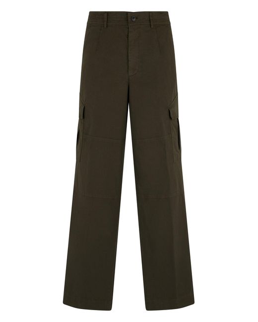 Dries Van Noten Gray High-Waisted Cargo Pants for men