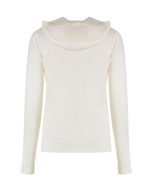 P.A.R.O.S.H. White Linfa Knitted Hoodie
