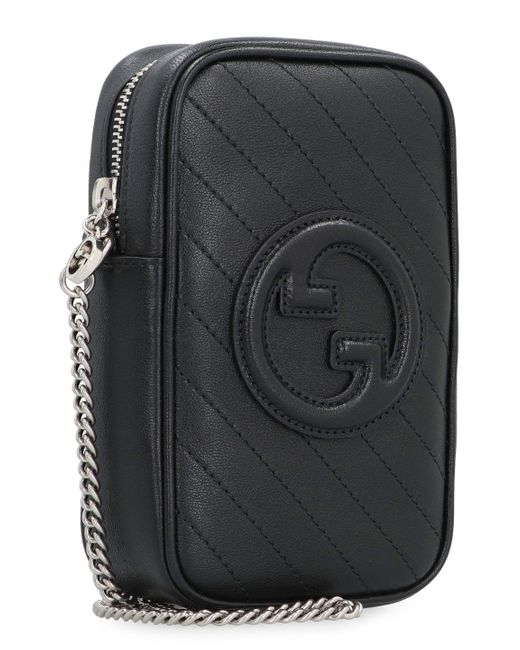 Mini-bag a tracolla Blondie in pelle di Gucci in Black