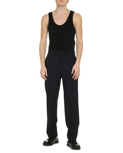 Department 5 Blue E-Motion Wool Blend Trousers