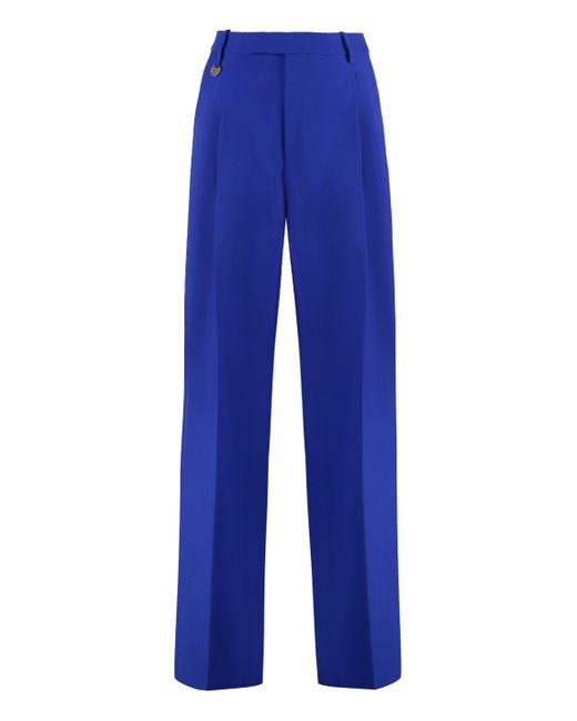 Burberry Blue Virgin Wool Tailored Trousers