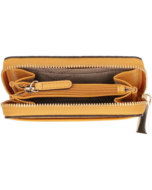 MICHAEL Michael Kors Jet Set Mini Leather Wallet in Orange Lyst UK