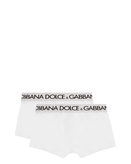 Set da tre boxer in cotone di Dolce & Gabbana in White da Uomo