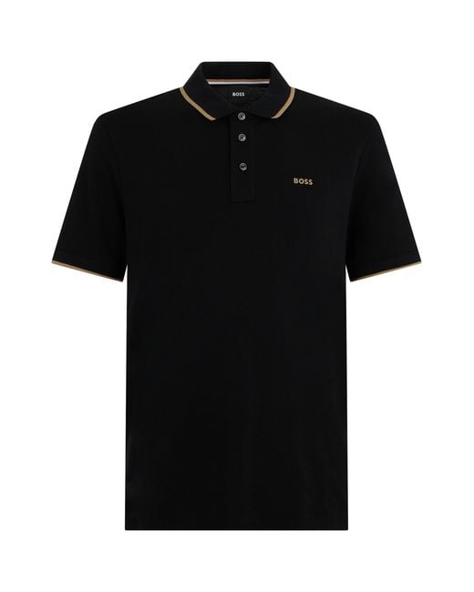 Boss Black Pique Cotton Polo for men