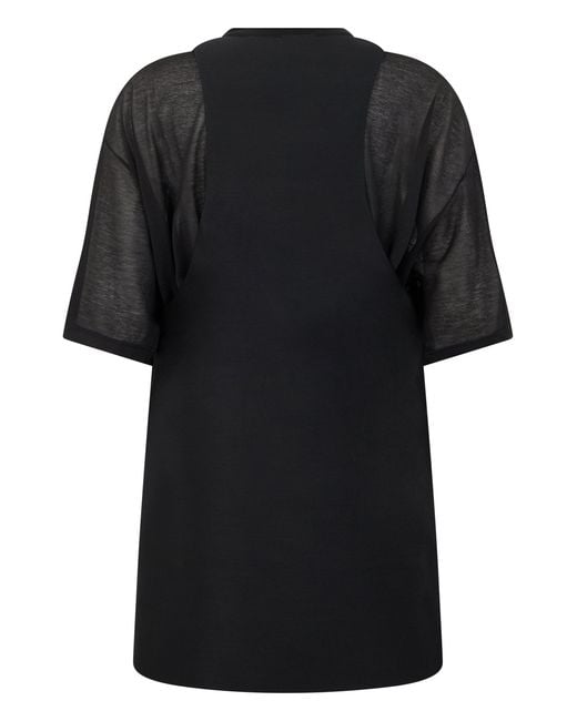 Balenciaga Black Tunic With V-Neck