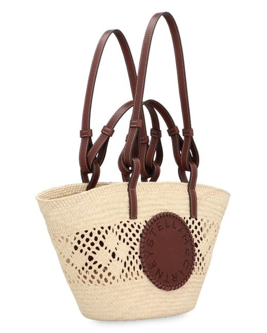 Stella McCartney Pink Raffia Tote Bag