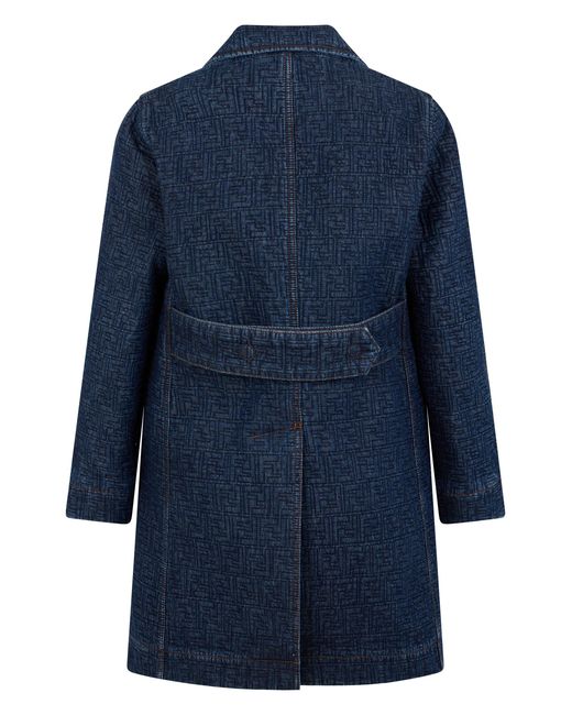 Fendi Blue Monogram Denim Jacket