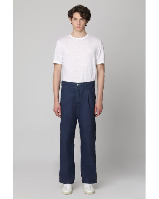 Stone Island Blue Cotton Trousers for men