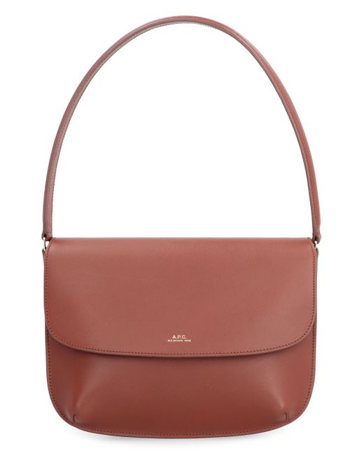 A.P.C. Red Sarah Leather Shoulder Bag