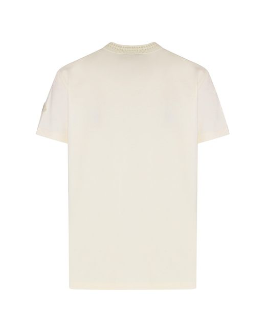 Moncler White Cotton Crew-Neck T-Shirt