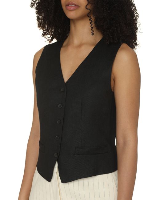 Weekend by Maxmara Black Pacche Single-Breasted Vest