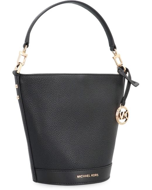 MICHAEL Michael Kors Black Townsend Leather Bucket Bag