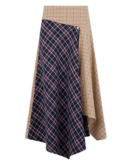 Barbour Blue Gonna Midi Dalbury