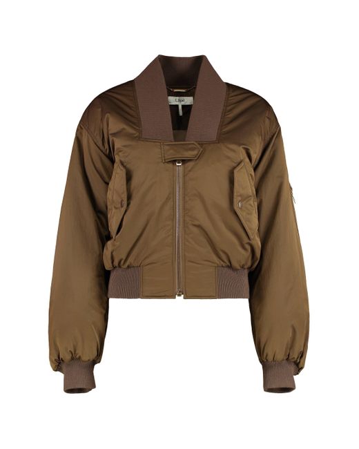 Bomber in nylon di Chloé in Brown