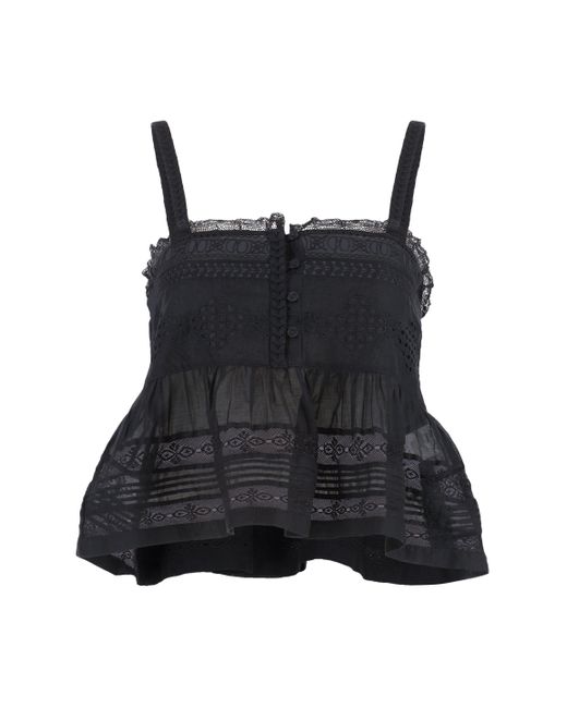 Top Denys in cotone di Isabel Marant in Black